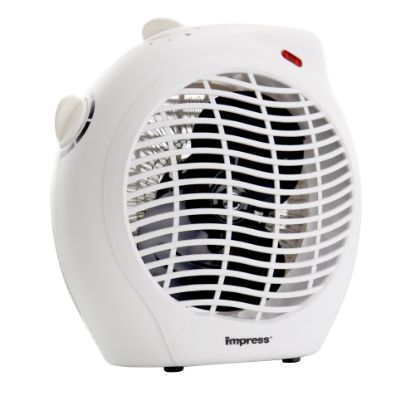 Picture of Impress 750 To 1500W Dual-Setting Electric Fan Heater With Thermostat, 10in x 5in