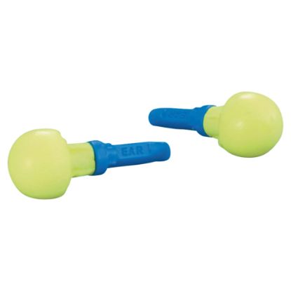 Picture of E-A-R Push-Ins Foam Earplug, Polyurethan, Blue/Yellow, Uncorded