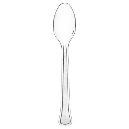 Picture of Amscan 8018 Solid Heavyweight Plastic Spoons, Clear, 50 Spoons Per Pack, Case Of 3 Packs