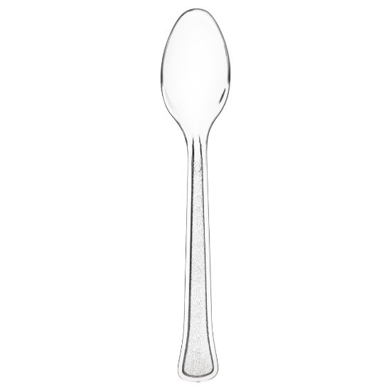 Picture of Amscan 8018 Solid Heavyweight Plastic Spoons, Clear, 50 Spoons Per Pack, Case Of 3 Packs