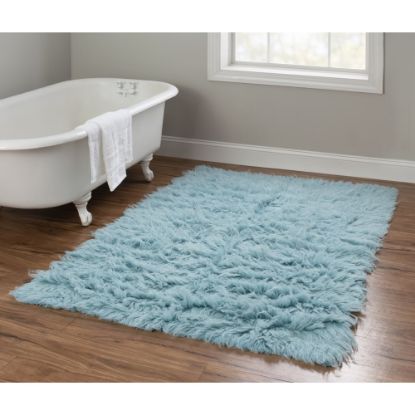 Picture of Linon Flokati Area Rug, 43in x 67in, Morrigan 1400G Pastel Blue