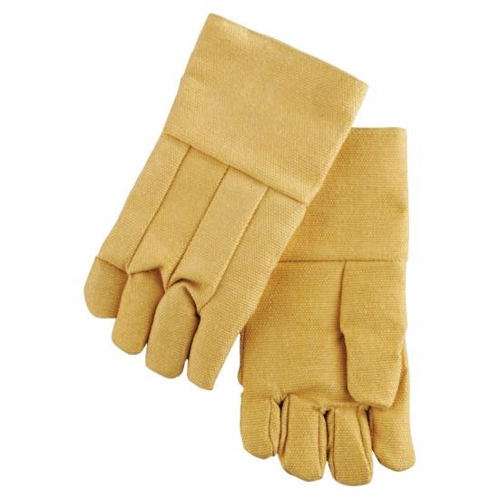 Picture of High Heat Wool-Lined Gloves, Fiberglass, Yellow, Large