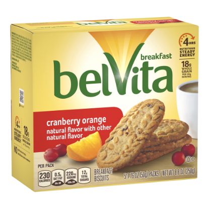 Picture of BELVITA Breakfast Biscuits Cranberry Orange, 5 Count, 6 Pack