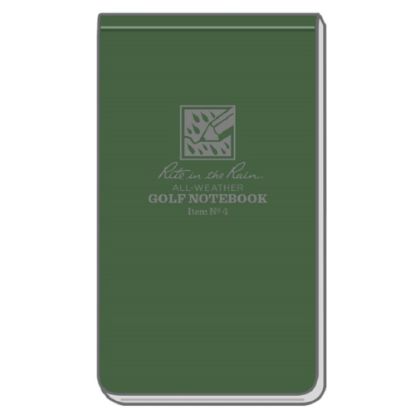 Picture of Rite in the Rain All-Weather Spiral Notebooks, Golf, 3-1/2in x 6in, 48 Pages (24 Sheets), Green, Pack Of 6 Notebooks