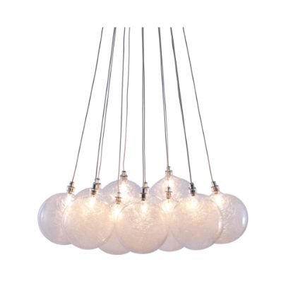 Picture of Zuo Modern Cosmos Ceiling Lamp, 17-7/10inW, Clear Glass Shade/Chrome Base