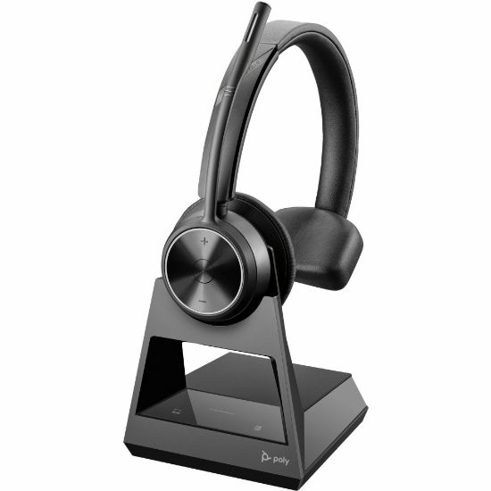 Picture of Poly Savi 7310 Office Monaural DECT 1920-1930 MHz Headset - Microsoft Teams Certification - Mono - Wireless - Bluetooth/DECT - 580 ft - 20 Hz - 20 kHz - Over-the-head, On-ear - Monaural - Noise Canceling - Black