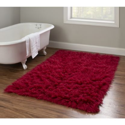 Picture of Linon Flokati Area Rug, 43in x 67in, Morrigan 1400G Red