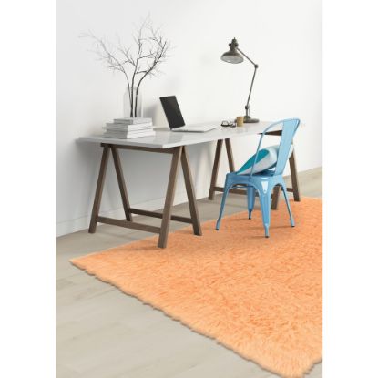 Picture of Linon Flokati Area Rug, 43in x 67in, Morrigan 1400G  Sherbet