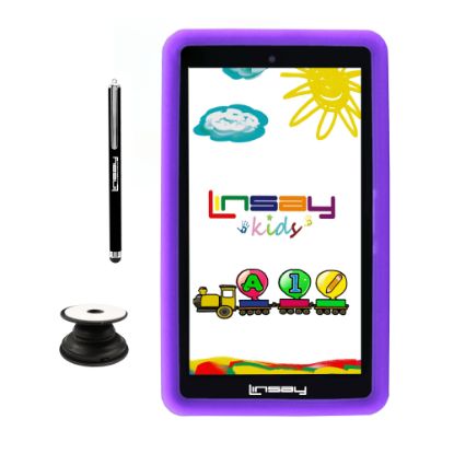 Picture of Linsay F7 Tablet, 7in Screen, 2GB Memory, 64GB Storage, Android 13, Kids Purple