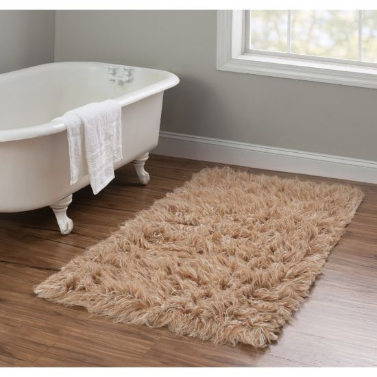 Picture of Linon Flokati Area Rug, 29in x 52in, Morrigan 1400G Tan