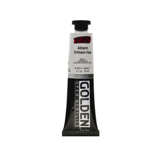 Picture of Golden OPEN Acrylic Paint, 2 Oz Tube, Alizarin Crimson Hue