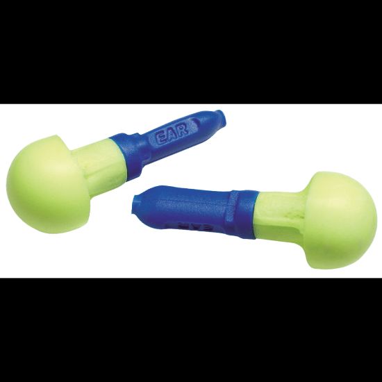 Picture of E-A-R Push-Ins Foam Earplug, Polyurethane, Blue/Yellow ,Uncorded