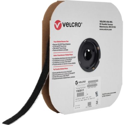 Picture of VELCRO Brand Sticky Back Fastener Tape Roll, Loop Only, 3/4inW x 75ft, Black