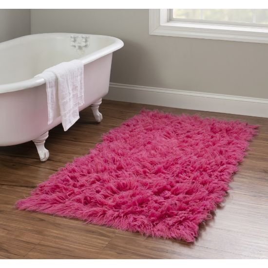 Picture of Linon Flokati Area Rug, 29in x 52in, Morrigan 1400G Fuchsia