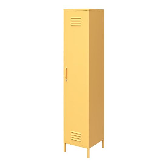 Picture of Ameriwood Home Cache Single Metal Locker Storage Cabinet, 72-7/8inH x 15inW x 15-3/4inD, Yellow