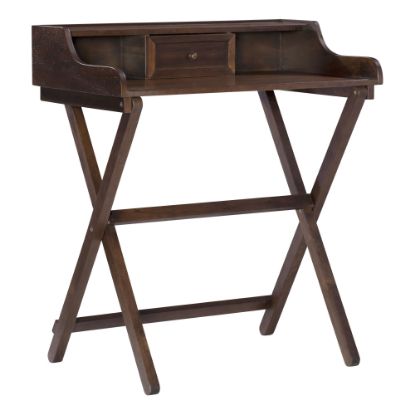 Picture of Linon Gage 30inW Folding Home Office Writing Desk, Walnut