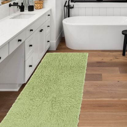 Picture of Linon Flokati Area Rug, 29in x 103in, Morrigan 1400G Lime Green