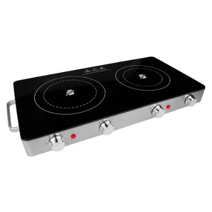 Picture of Brentwood Select 1800-Watt Double Infrared Electric Countertop Burner With Timer, Stainless Steel