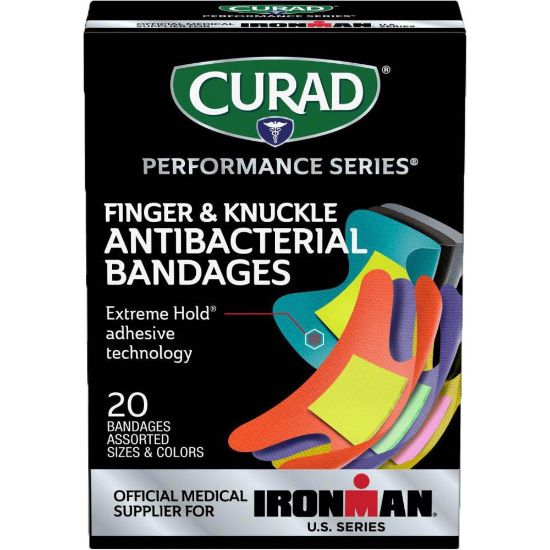 Picture of CURAD IRONMAN Performance Series Antibacterial Bandages, 1in x 3-1/4in, Pack Of 480 Bandages