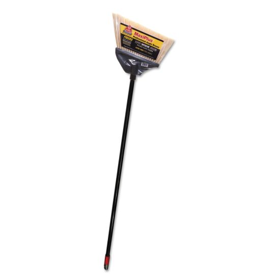 Picture of O-Cedar MaxiPlus Professional Angle Brooms, Black, Pack Of 4 Brooms