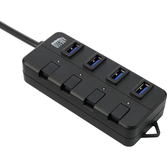 Picture of Adesso 4-ports USB 3.0 Hub - USB - External - 4 USB Port(s) - 4 USB 3.0 Port(s) - PC, Mac