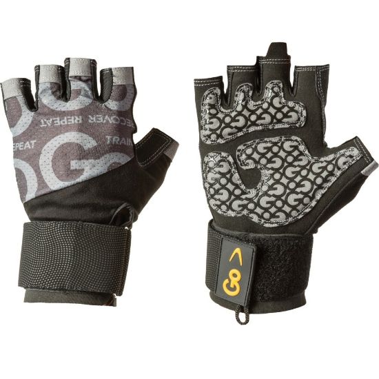 Picture of GoFit Pro Trainer Wrist-Wrap Gloves (Large) - Large Size - Synthetic Leather Wrist, Leather Palm, Silicone Grip, Jersey Back