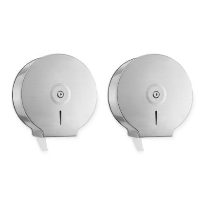 Picture of Alpine Industries Stainless Steel Jumbo Toilet Tissue Dispensers, Pack Of 2 Dispensers