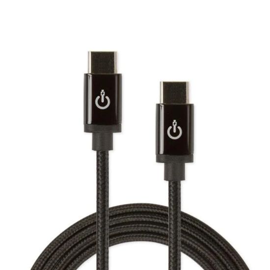 Picture of Limitless Innovations CableLinx Elite USB-C to USB-C Charge And Sync Braided Cable For Smartphones, Tablets And More, Black, USBC-C72-001-GC