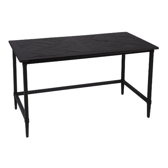 Picture of SEI Furniture Lawrenny 53inW Reclaimed Wood Writing Desk, Black