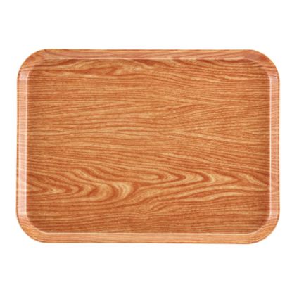 Picture of Cambro Camtray Rectangular Serving Trays, 15in x 20-1/4in, Light Elm, Pack Of 12 Trays