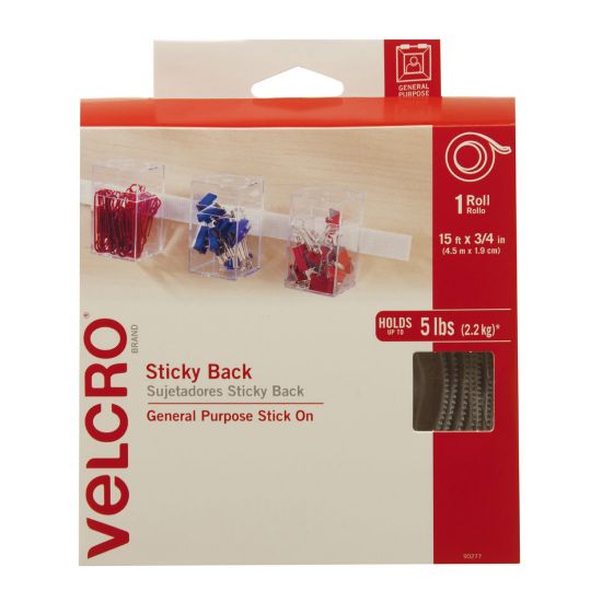 Picture of VELCRO Brand STICKY BACK Tape Roll, 3/4in x 15ft, White