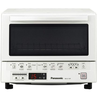 Picture of Panasonic FlashXpress 1300 Watt G110PW 4 Slice Toaster Oven With Infrared Heating - 1300 W - Pizza, Bread, Cooking, Toast, Bake, Browning, Reheat, Waffle - White, Off White