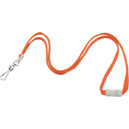 Picture of Advantus Neon Breakaway Lanyard - 12 / Pack - 0.5in Width x 36in Length - Neon Orange