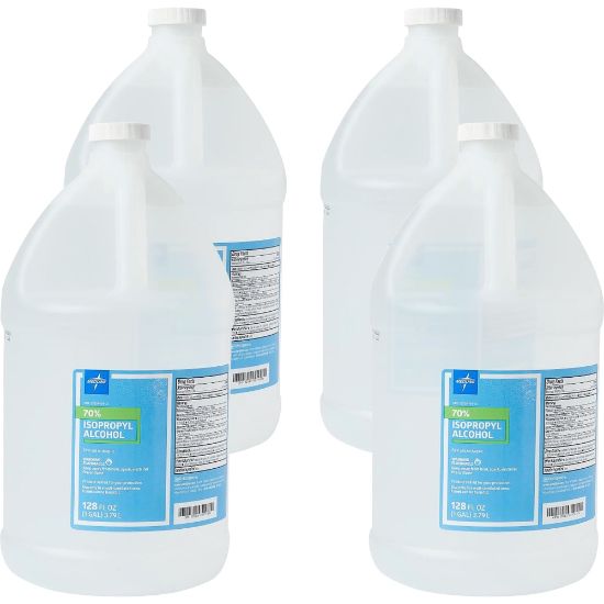 Picture of Medline 70% Isopropyl Rubbing Alcohol, 1 Gallon, Carton Of 4 Bottles