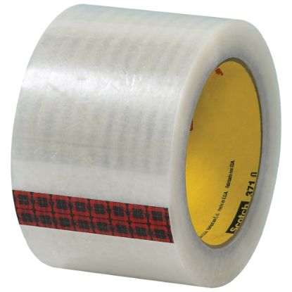 Picture of 3M 371 Carton Sealing Tape, 3in Core, 3in x 110 Yd., Clear, Case Of 6