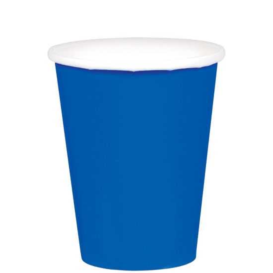 Picture of Amscan 68015 Solid Paper Cups, 9 Oz, Bright Royal Blue, 20 Cups Per Pack, Case Of 6 Packs