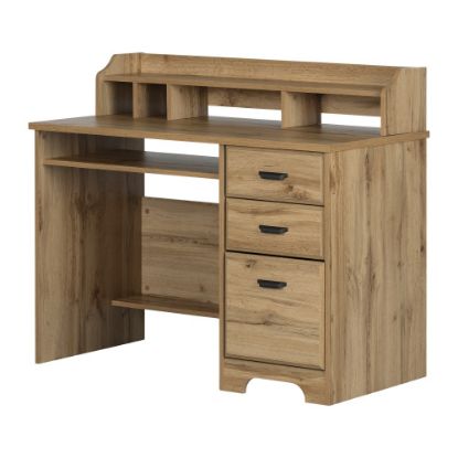 Picture of South Shore Versa 45inW Computer Desk With Hutch, Nordik Oak