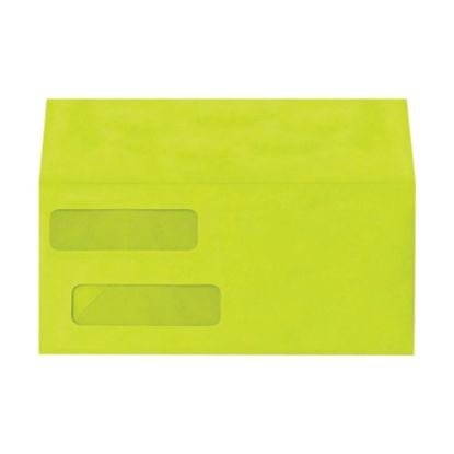 Picture of LUX #10 Invoice Envelopes, Double-Window, Peel & Press Closure, Wasabi, Pack Of 1,000