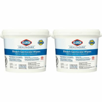 Picture of Clorox Healthcare - Disinfectant wipes - disposable - 110 sheets - white - pack of 2