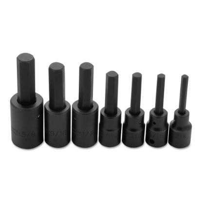 Picture of PROTO 7-Piece Hex-Bit Impact Socket Set, SAE, 1/2in Drive, 1/4in to 5/8in