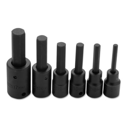 Picture of PROTO 6-Piece Torqueplus Metric Hex Bit Impact Socket Set, 1/2in Drive