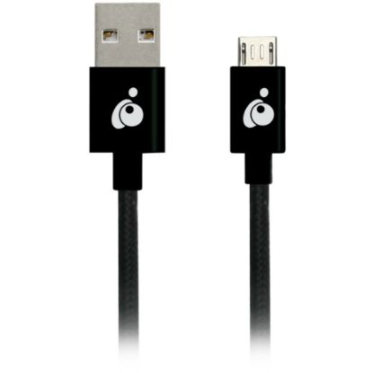 Picture of IOGEAR Charge & Sync Flip Pro, Reversible USB to Reversible Micro USB Cable (3.3ft/1m) - First End: 1 x Type A Male USB - Second End: 1 x Male Micro USB - Black