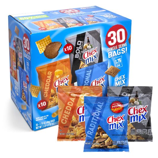 Picture of Chex Mix Classics Mix It Up Variety Snack Mixes, 1.75 Oz, Box Of 30 Packs