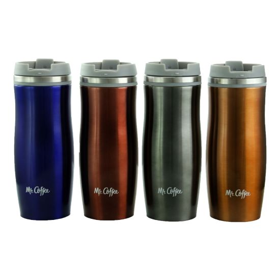 Picture of Mr. Coffee Kendrick 4-Piece Thermal Travel Tumbler Set, 10 Oz, Assorted Colors