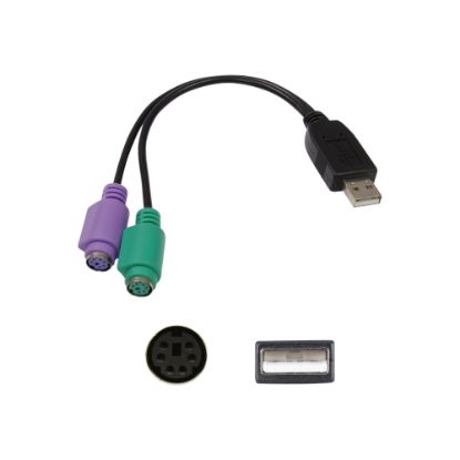 Picture of AddOn 8in USB 2.0 (A) to PS/2 Adapter Cable - Keyboard / mouse adapter - PS/2 (F) to USB (M)