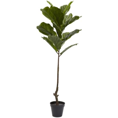 Picture of Nearly Natural 4ftH Fiddle Leaf Tree With Pot, Green/Black