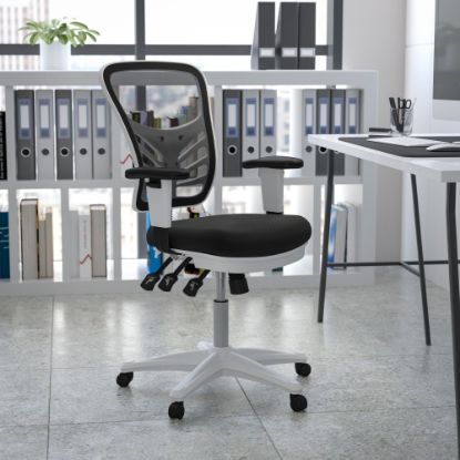 Picture of Flash Furniture Ergonomic Mesh Mid-Back Executive Office Chair, Black/White