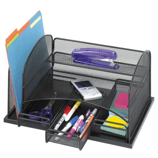 Picture of Safco 3-Drawer Desktop Organizer, 16inH x 11 3/8inW x 8inD, Black