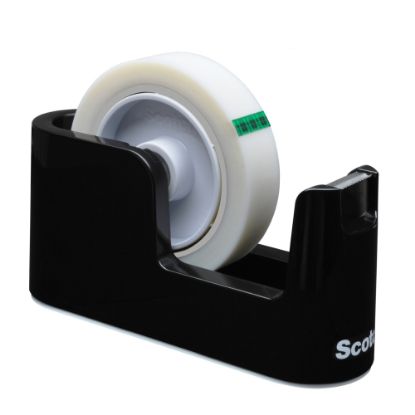 Picture of Scotch Tape Dispenser, 3in to 1in Core, Black