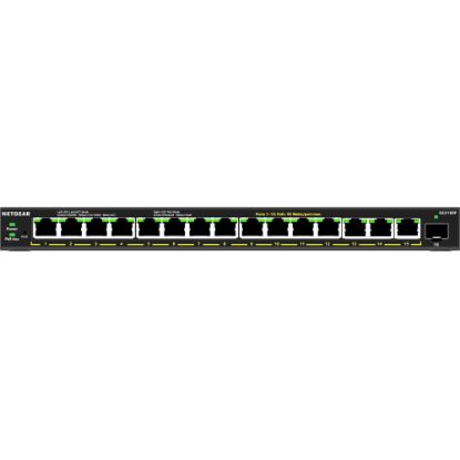 Picture of Netgear GS316EP Ethernet Switch - 15 Ports - Manageable - 3 Layer Supported - Modular - 1 SFP Slots - 180 W PoE Budget - Twisted Pair, Optical Fiber - PoE Ports - Desktop, Wall Mountable - 5 YearLifetime Limited Warranty